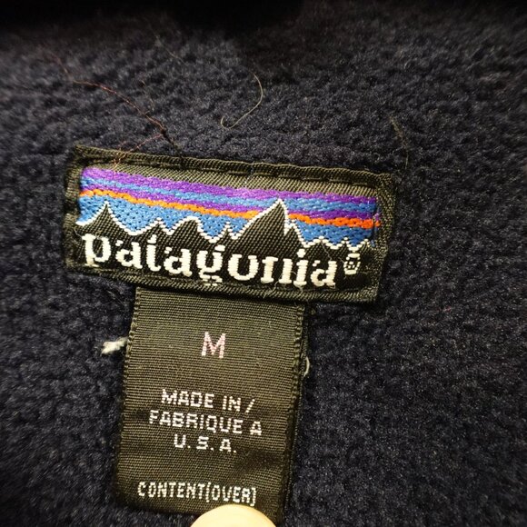 Vintage Patagonia Fleece-Lined Bomber Jacket – Size M Green– Made in USA - Picture 3 of 14